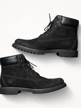 Timberland Women's Black Lace-Up 6” Work Boots 7.5